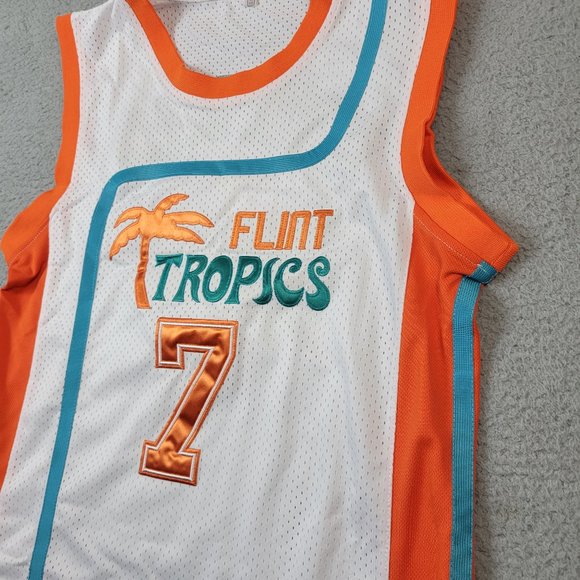 Semi-Pro Flint Tropics Jersey Men's Size M Coffee Black Andre 3000 Will Ferrell - Picture 3 of 11